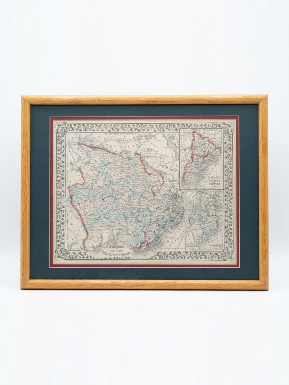 Hungary Before & After Treaty of Trianon Framed Map Reprint HOGYF Editio 23x16.5